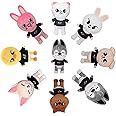 SHENGANG Stray Kids Skzoo Soft Toy Dwaekki Soft Animal Plushie Stuffed Pillow Cushion,Can be DIY,Chan/Leebit/Dwaekki/Jiniret/Han Quokka/Bbokari/Puppym/Foxi.NY Plush Doll(8PCS)