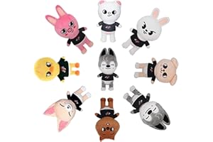 SHENGANG Stray Kids Skzoo Kuscheltier Dwaekki Kuscheltier Plüschtier Gefülltes Kissen Kissen Kann DIY Chan/Leebit/Dwaekki/Jiniret/Han Quokka/Bbokari/Puppym/Foxi.NY Plüschpuppe (8 Stück)