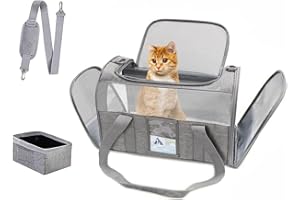 HOCHEXIN Trasportino per Cani e Gatti,Portabile e Pieghevole Zaino per Cani e Gatti di Piccola e Media Taglia, per Viaggio, Campeggio