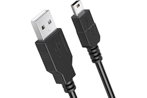 DEMARK Controller Charger Cable for PS3, USB A to USB B,Magnetic Mini USB Cable for Sony Playstation 3/ PS3 Slim/PS Move Controllers,Dash cam cable,MP3 Player,Digital Cameras (1.8m)