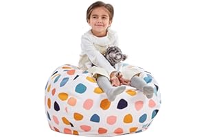 Nobildonna Bean Bag Chair Cover Only for Kids Boys Girls Teens Toddler. Big Beanbag without Filling Storage Stuffed Animal Sofa Sack for Organizing Soft Doll Toy