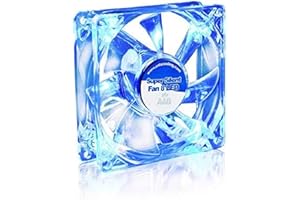 AABCOOLING Super Silent Fan 8 Blue LED - Un Silencioso y Muy Efectivo Ventilador 80mm con LED Azul, Ventilador de Portatil, Fan Cooler 8cm, Ventiladores PC, 33m3/h, 1600 RPM 13,9 dB(A)