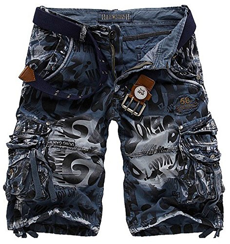 TDOLAH Herren Cargo Bermuda Shorts Kurze Hose Jeans Hose Chino Knielänge Hosen