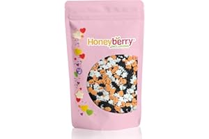 HONEYBERRY INCLUSIONS Halloween Sprinkles Mix 200g (Pumpkins, Bats and Ghosts) - Premium Edible Decorating Halloween Sprinkles for Baking, Cupcake and Cake Decorations, Ice Cream and Desserts Toppers