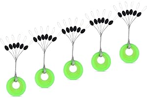 AMZfishing® Stopper in Gomma ovali o Rotondi in 3 Misure | Fermo Filo | Stopper per galleggianti | Stopper da Pesca | Stopper per Filo | Stopper in Silicone