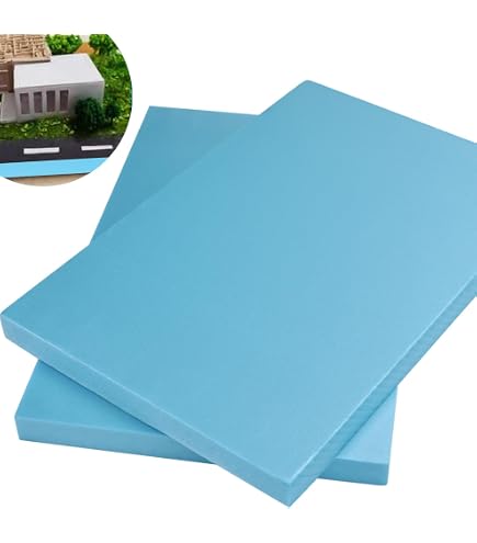 Lot De 6 Plaques En Mousse Rigide Bleue - 20 Mm D'épaisseur, 40x30 Cm, Pour Modélisme, DIY Et Décoration