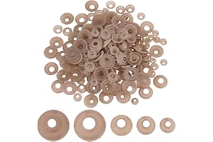 PH PandaHall 200pz Rondelle per Occhi di Sicurezza 5 Stili Occhi In Plastica per Artigianali Rondelle Farcite All'Uncinetto Occhi Guarnizioni per Naso Rondelle per Occhi Kawaii per Teddy Bear Peluche