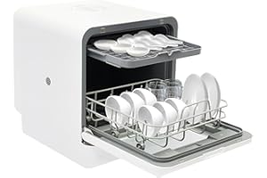 biniliubi Lave-Vaisselle De Comptoir Compact Portable Mini-Lave-Vaisselle Table Espace Couverts Sur Mesure Maison Bureau Camping Dortoirs Lave-Vaisselle Portable Multifonction Pas D'Installation