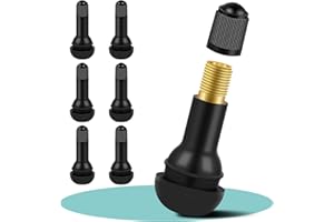 ACIELANNA Valve Pneu Voiture TR413, Valve Auto de Caoutchouc, Valve Tubeless Pneu, Valves en Caoutchouc Snap-in Jantes pour Voiture, Moto, Bicyclettes(6 Pièces)