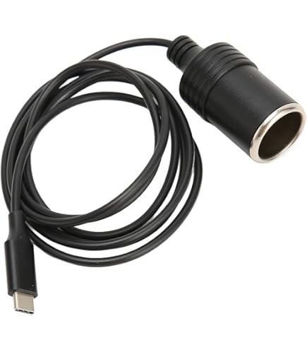 Adaptateur Allume Cigare Usb C Câble Allume-Cigare USB-C Vers 12V - 18W - 0.3m - Pour Caméra Embarquée, GPS, Détecteur Radar Convertisseur USB 5V Vers 12V