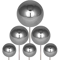 Gebrüder Lomprich Edelstahlkugel am Stab (Set 2: 3x100mm, 2x130mm, 1x180mm)