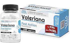Sanavita Valeriana, Integratore alimentare con concentrato di Valeriana pura Made in Italy. Favorisce il rilassamento. Trattamento efficace 100 Compresse
