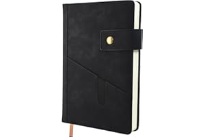 HoyunLL A5 Notebook Journal - Hardcover Executive Notebooks with Premium Thick Paper, College Lined Journal, 8.3"×5.8",360 Page, Perfect for Office Home School Business Writing & Note Taking (Black)