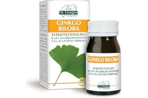 Dr Giorgini Integratore Alimentare, Monocomponenti Erbe Ginkgo Biloba Estratto Titolato al 24% in Ginkgoflavonoidi e 6% in Lattoni Terpenici Pastiglie - 30 g