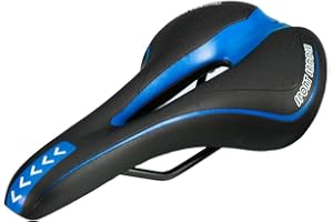 BigTron Siège de vélo Coussin de vélo VTT Confortable VTT Coussin de vélo Hors Route(Noir+Bleu)