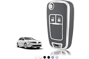 TOOMUME Schlüsselhülle TPU, Autoschlüssel Hülle Passt für Chevrolet Trax Opel Vauxhall Adam Astra Corsa Meriva Mokka Movano Zafira Tourer Buick, Schlüsselcover Schutz Schlüsselgehäuse - 2 Tasten S