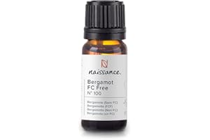 Naissance Bergamot (FC Free) Essential Oil (no. 100) 10ml - Pure, Natural, Cruelty Free, Vegan and Undiluted - for Aromatherapy & Diffusers