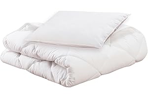 MON P'TIT DODO - PACK BIO COUETTE + OREILLER 100X140 / 40X60 BLANC - fabrication française