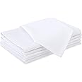 Encasa XO White Damask Table Napkins 6 pcs in Pure Cotton - 5 Star Hotel & Restaurant Category Dining, Without Jacquard Design, Rich & Elegant Twill Fabric Gives Stiffness & Lustre, Washable