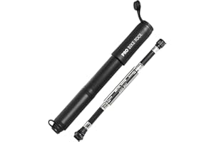 PRO BIKE TOOL Pro-Bike Tool - Mini pompa per bici con manometro, adatta a Presta e Schrader, gonfiaggio accurato, kit di montaggio incl. - 100 PSI