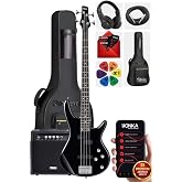 Midex MBG-410BK-20AMP 4 Telli Bas Gitar ve 20W Amfi Gigbag Kulaklık Set