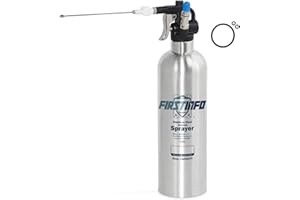 FIRSTINFO TOOLS FIT YOUR NEEDS FIRSTINFO A1636 Patented Refillable Brake Cleaner Spray Bottle, 650ml Stainless Steel Pressure Sprayer, Max 110psi, Reusable Aerosol Can, W/Two-Way Nozzle
