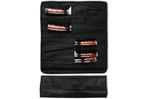 Fopytu Borsa Per Rotoli Di Coltello Chef, Custodia Per Coltello Oxford, Borsa Portatile a 5 Slot Per Coltelleuli, Regali Per Chef Professionisti O Appassionati Culinari
