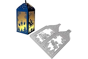 UFLF Weihnachten Stanzschablonen Laterne Stanzen Metall Prägeschablonen Stanzformen Cutting Dies für DIY Scrapbooking Karten Handwerk Geschenk Homedeko
