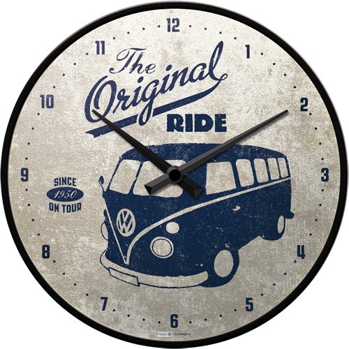 Nostalgic-Art 51063 Volkswagen VW Bulli, The Original Ride, Wanduhr, 31 cm
