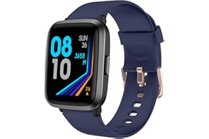 ASIAMENG Smartwatch Uomo Donna Saturimetro Pressione Sanguigna Orologio Fitness Sportivo Contapassi Cardiofrequenzimetro da polso Impermeabile IP68 Conta Calorie Corsa Multisport per Android iOS