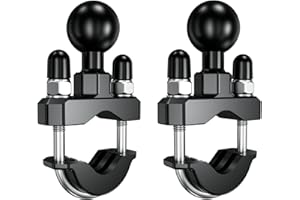 BRCOVAN 2 Pezzi, Base di montaggio per manubrio a U con sfera in TPU da 1 '' per binari da 0,5 '' a 1,25 '' di diametro, Compatibile con RAM Mounts B Misurare Doppio Palla Presa Braccio