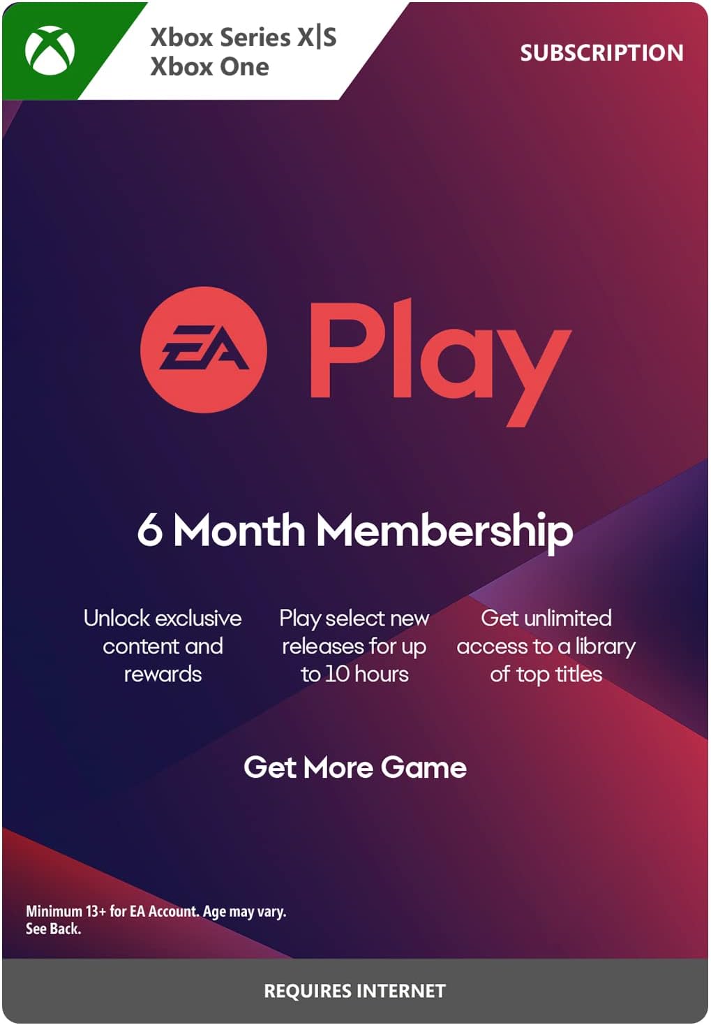 EA Play 6 Month Subscription | Xbox One/Series X|S - Download Code