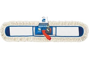 La Briantina Sco01234A Scopa Cotone Gulliver, Boccola Autoavvitante, Bianco/Blu, 26x100x6 cm