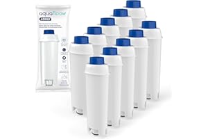 WESSPER Aquafloow Filtro Acqua Compatibile con Macchina da Caffè De’Longhi® DLSC002 Magnifica® S, Eletta®, Dinamica®, PrimaDonna® e Serie ECAM – Filtro Addolcitore Anticalcare per Espresso (10x)