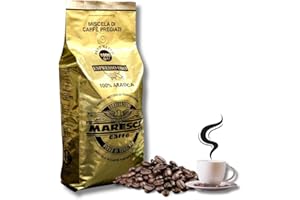 TORREFAZIONE PIANO DI SORRENTO F.LLI MARESCA SRL CAFFE' Caffè Maresca - Miscela Oro 100% Arabica - Chicchi di Caffè in grani da 1 kg -Tostati Artigianalmente in Italia - Confezione da 1 kg Con Valvola Salva Aroma