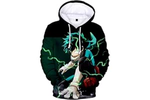 YIMIAO Impression en 3D Sweat à Capuche My Hero Academia Anime Pull Japonais Animé Cosplay Manches Longues Vetement de Sport Décontractés Garçon Fille