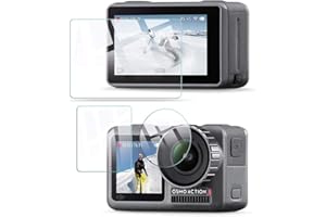 QULLOO Szkło pancerne do DJI Osmo Action Cam szkło pancerne folia ochronna akcesoria kamera szklana HD przezroczysta folia ochronna na wyświetlacz do DJI Osmo Action Cam Accessories Protection [3 sztuki]