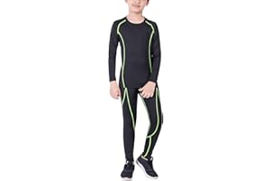 MINGHE Boys Thermal Underwear Set Long John Skin Base Layer Tops and Bottom Moisture Wicking