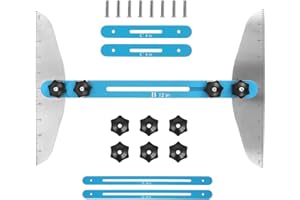 ADIFARE Stair Treads Gauge Template Tool Stair Jig Measuring Stair Tool, Shelf Scribe Tool for Stairs Risers Shelf and Cutting Drywall, 11.4In to 60.7In, Stair Tool Box