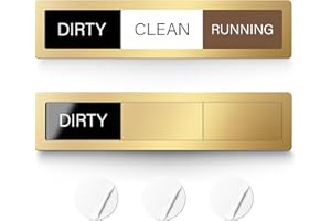 ELITESIGN Brushed Gold Dishwasher Magnet Clean Dirty Sign