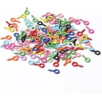 600 Viti A Occhiello Multicolore - Per Gioielli Fai Da Te, Artigianato, 4x8 Mm