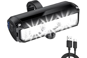 WIAZUQS Bike Lights Front Rechargeable 4000mAh, 1700 Lumens Super Bright Bicycle Lights IPX5 Waterproof, 4 Modes Front Bike Light for Road/MTB Cycling
