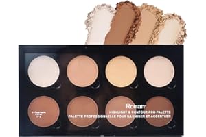 SONGQEE 8 Farben Highlight & Contour Palette - Lang Anhaltend Contouring Puder Highlighter Makeup - Wasserfest Multifunktionale Gesichtsretusche Für Helle & Dunkle Haut