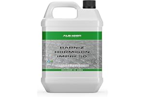 ALBACOR Barniz - Resina para Hormigón Impreso -5L- | Indicado para la Protección, Sellado, Decoración de Pavimentos Impresos Creando una Película Transparente e Incolora (5 Litros)