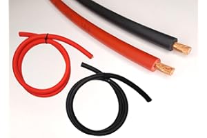 CABLE ASSEMBLY INNOVATIONS Heavy Duty Rubber Battery Cable/Starter Cable, High Current H01N2-D, 16mm² - 35mm², Black/Red, Various Lengths (35mm² Black, 2 meter)