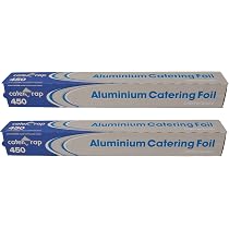 Caterwrap Aluminium Foil - 2 Rolls, 45cm Wide X 70 Metres Long Each | Catering & Kitchen Heavy Duty-667840