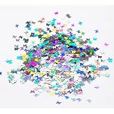 Cnk craft shop Kelebek Fig&uuml;rl&uuml; G&uuml;m&uuml;ş Holografik Glitter, Epoksi Re&ccedil;ine ve Nail Art i&ccedil;in, 5gr