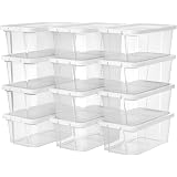 Boîtes Rangement Chaussures Transparentes - Lot De 3 - 37x26x20cm - Empilables