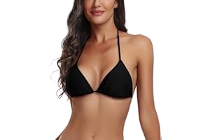 FITTOO Triangle Push up Bikini Top for Women Sexy Basic Padded Bikini Separates Swimwear