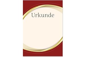 TypeStoff Urkunde Blanko für Gelegenheiten wie Auszeichnung, Belobigung und Jubiläum, privat, im Beruf oder im Verein - 5 Stück - MP-01505-05